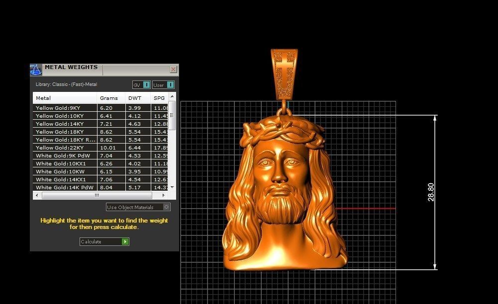 JESUS PENDANT 3D print model_6