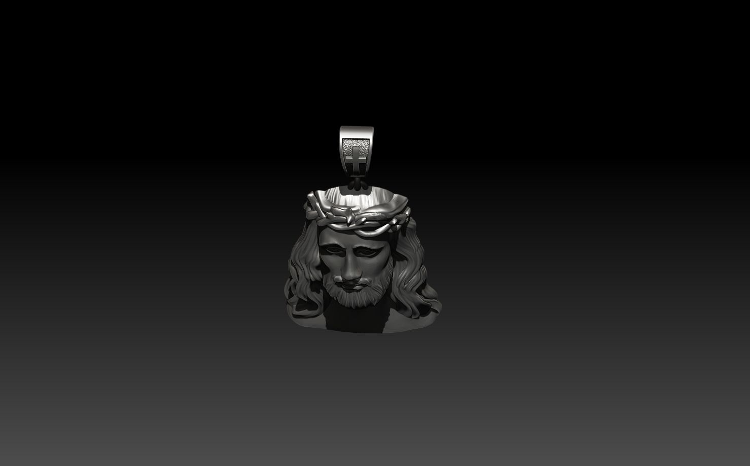 JESUS PENDANT 3D print model_4
