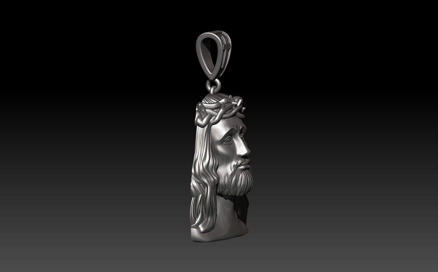 JESUS PENDANT 3D print model_2
