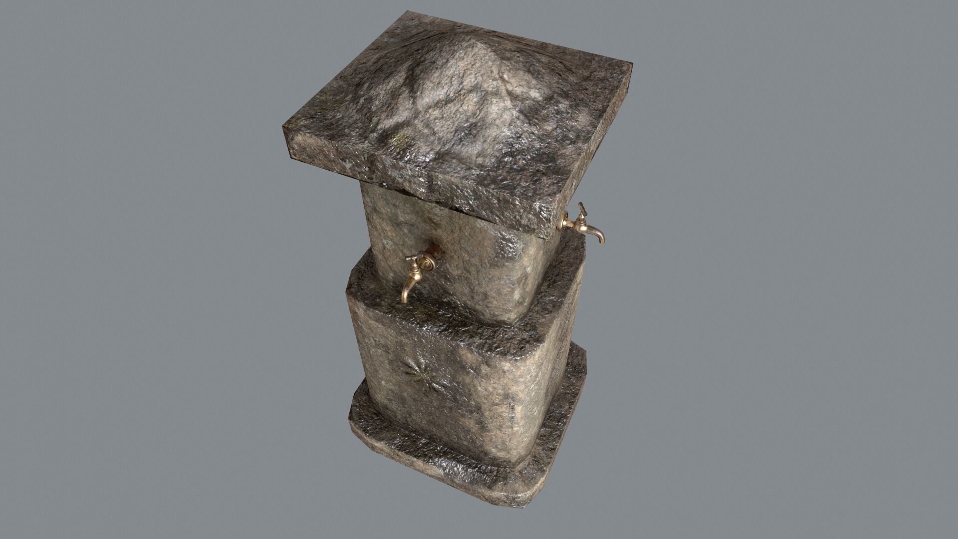 Multiple Drinking Water Taps Low-poly 3D model_6