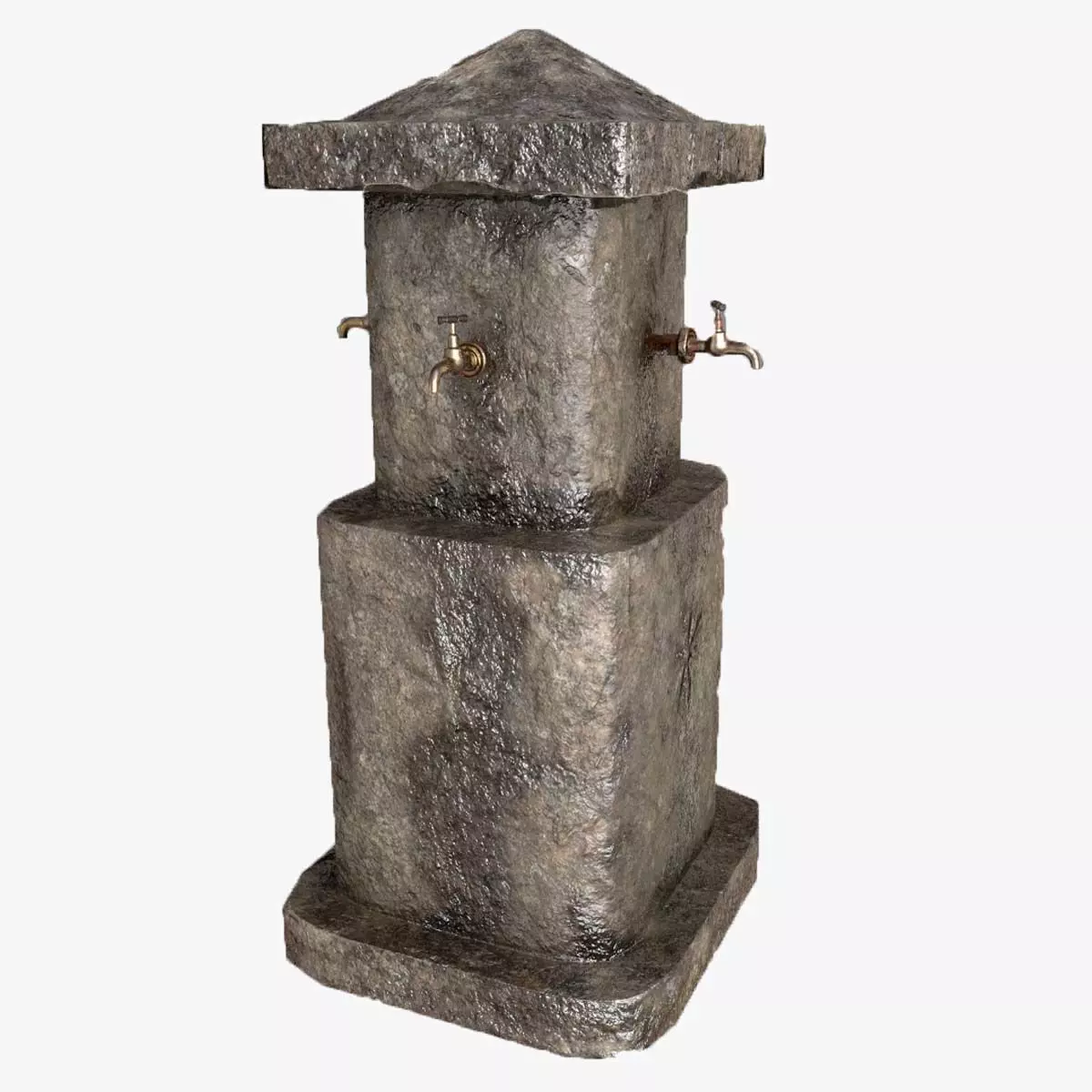 Multiple Drinking Water Taps Low-poly 3D model_0