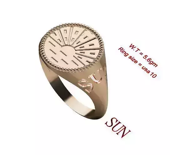 Sunrise Ring 3D print model