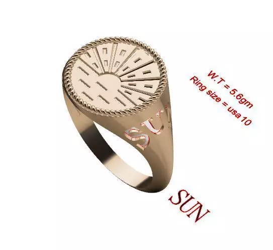 Sunrise Ring 3D print model_0