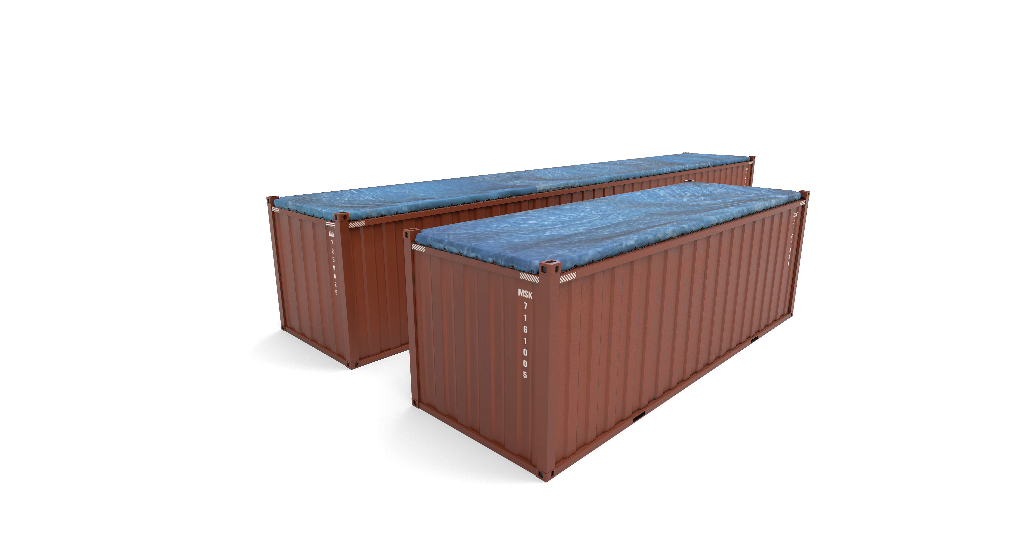 Open Top Containers 3D model_5