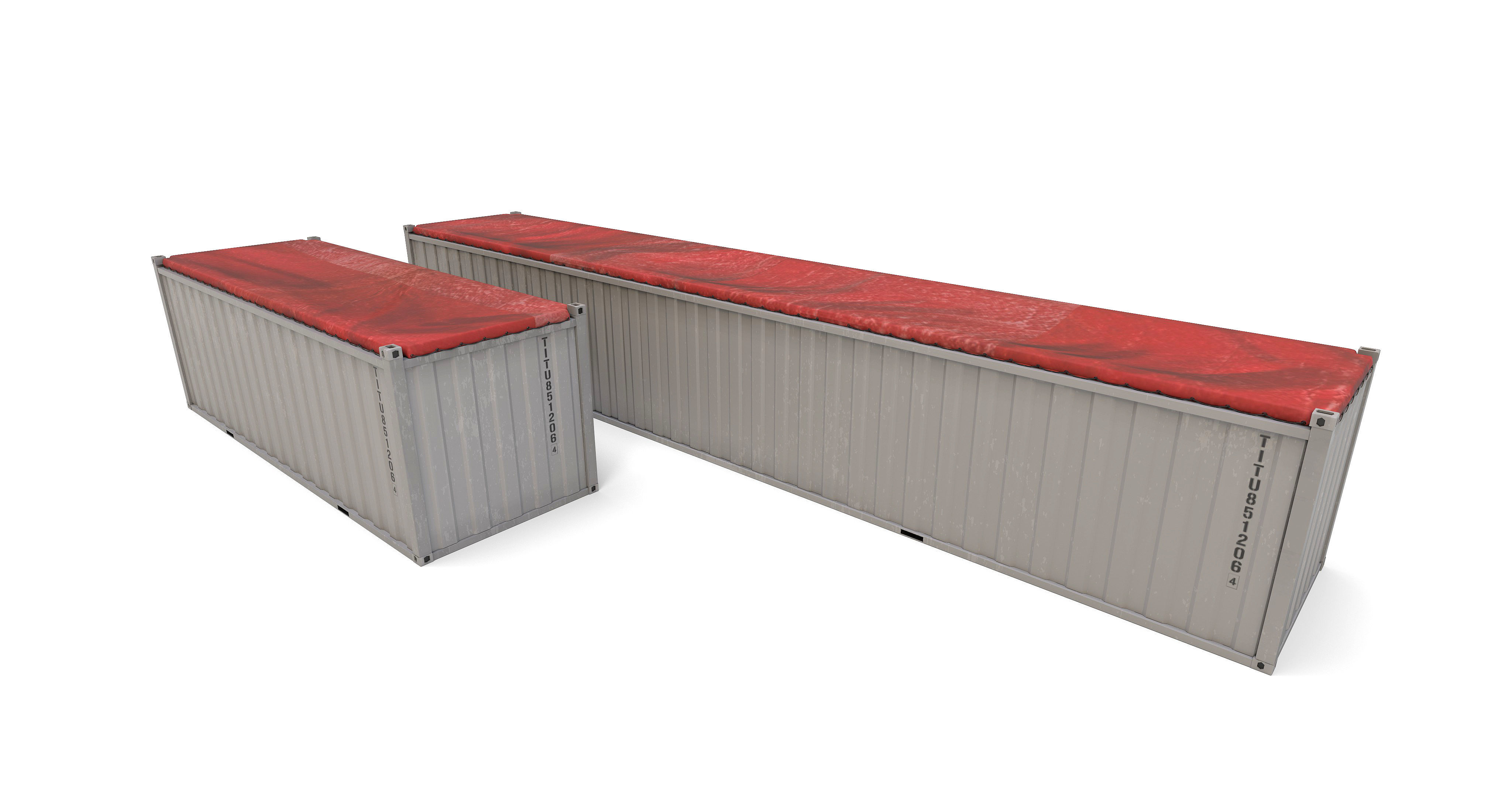 Open Top Containers 3D model_9