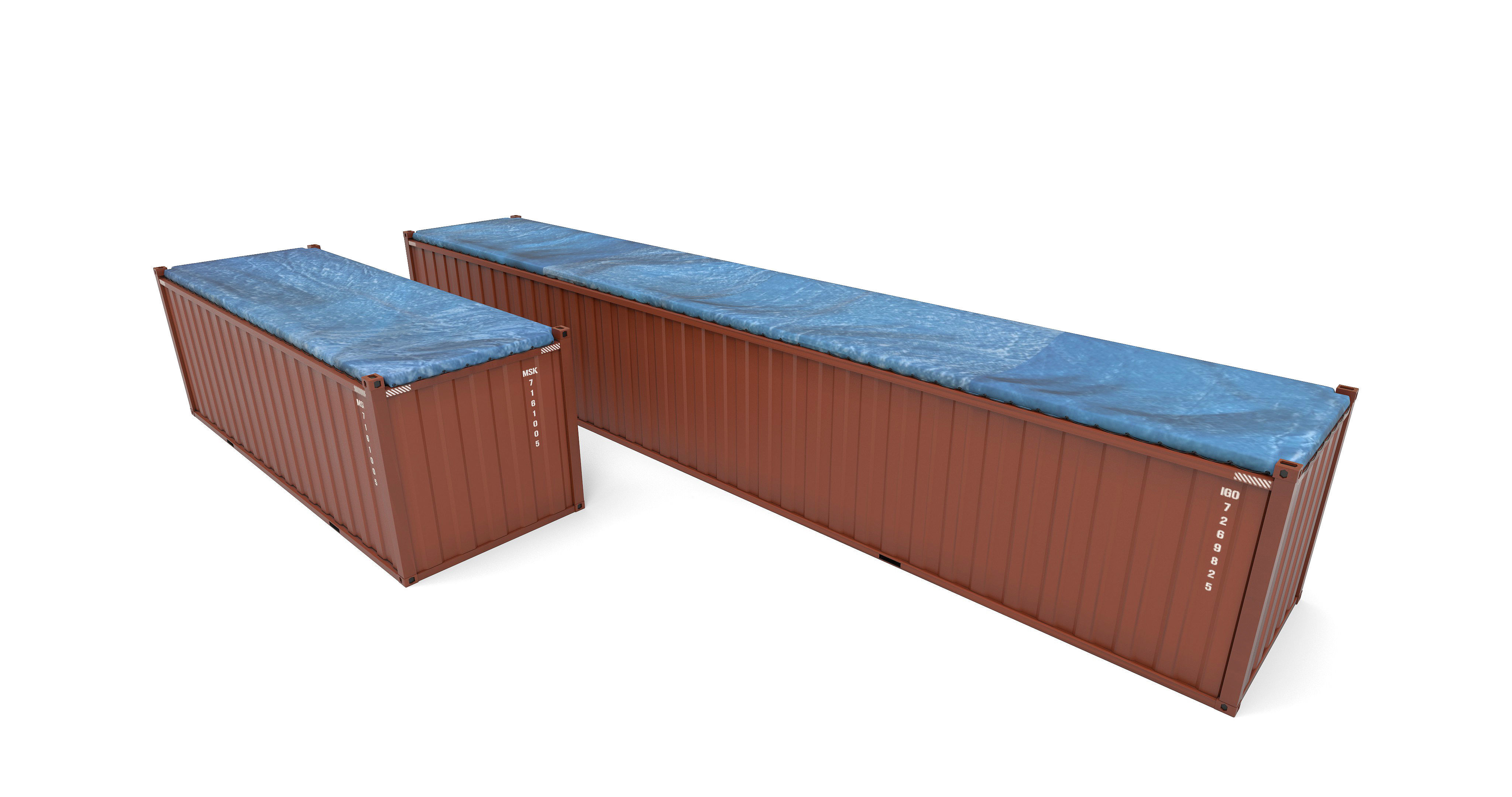 Open Top Containers 3D model_6