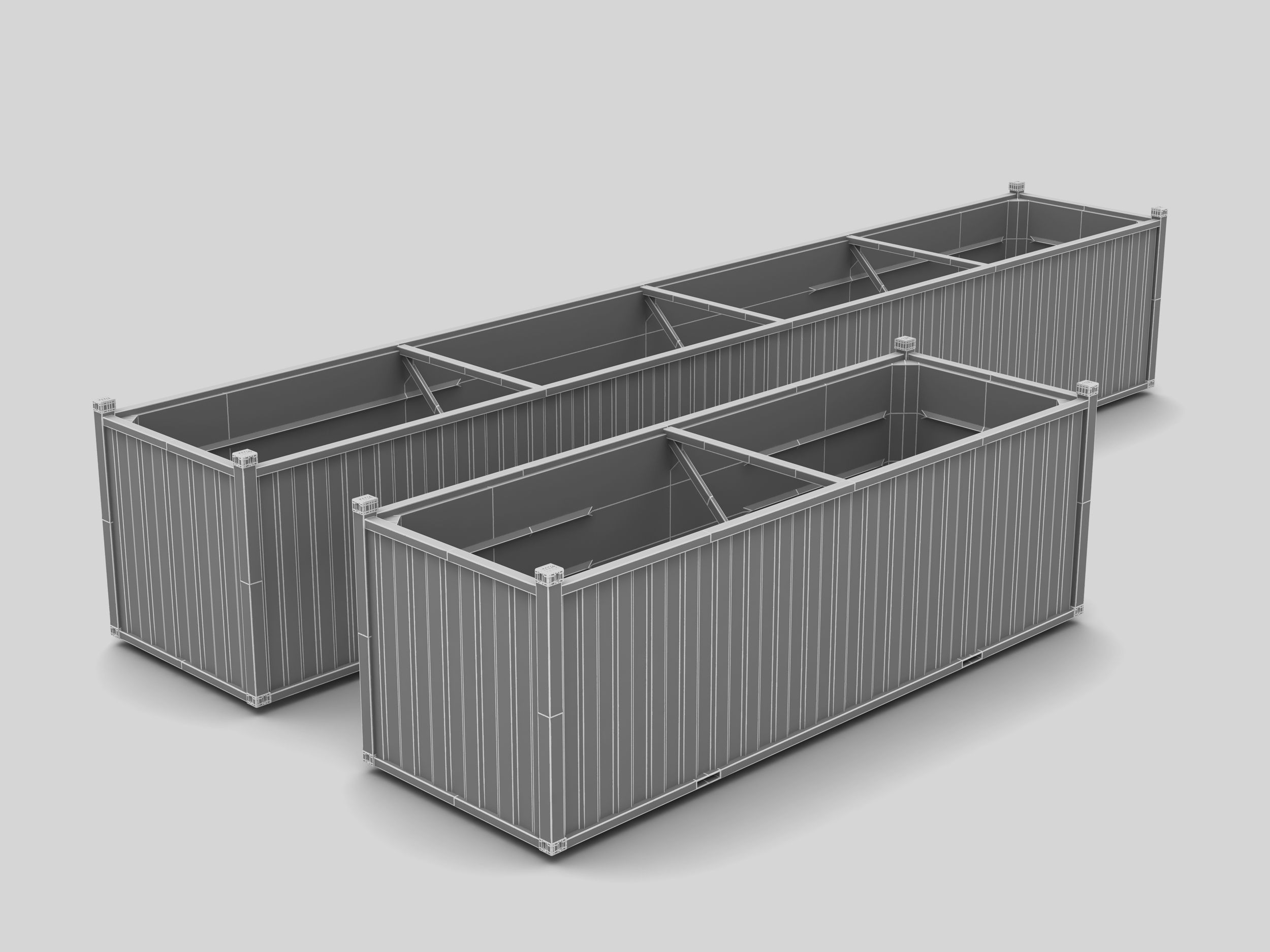 Open Top Containers 3D model_12
