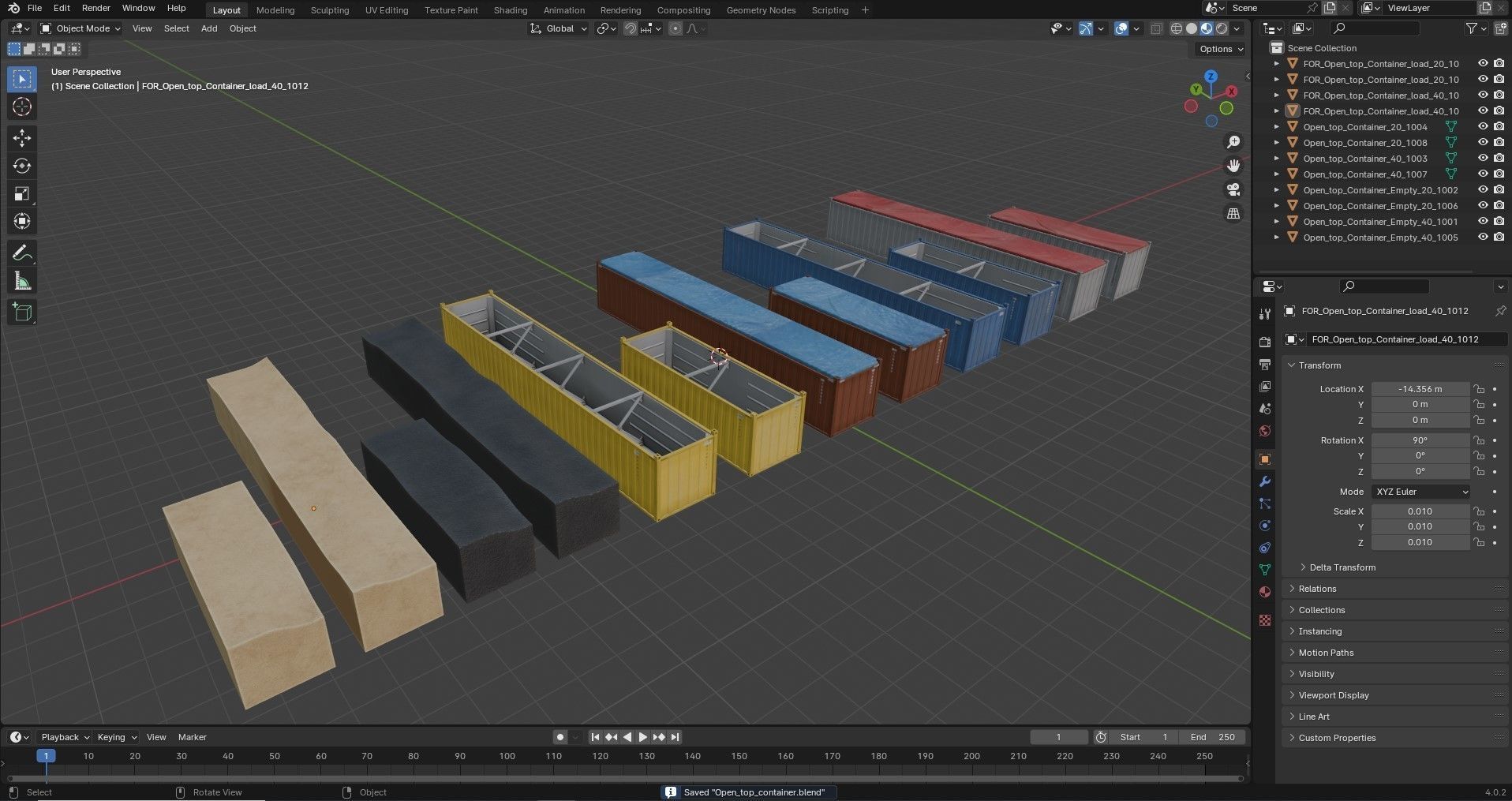 Open Top Containers 3D model_13