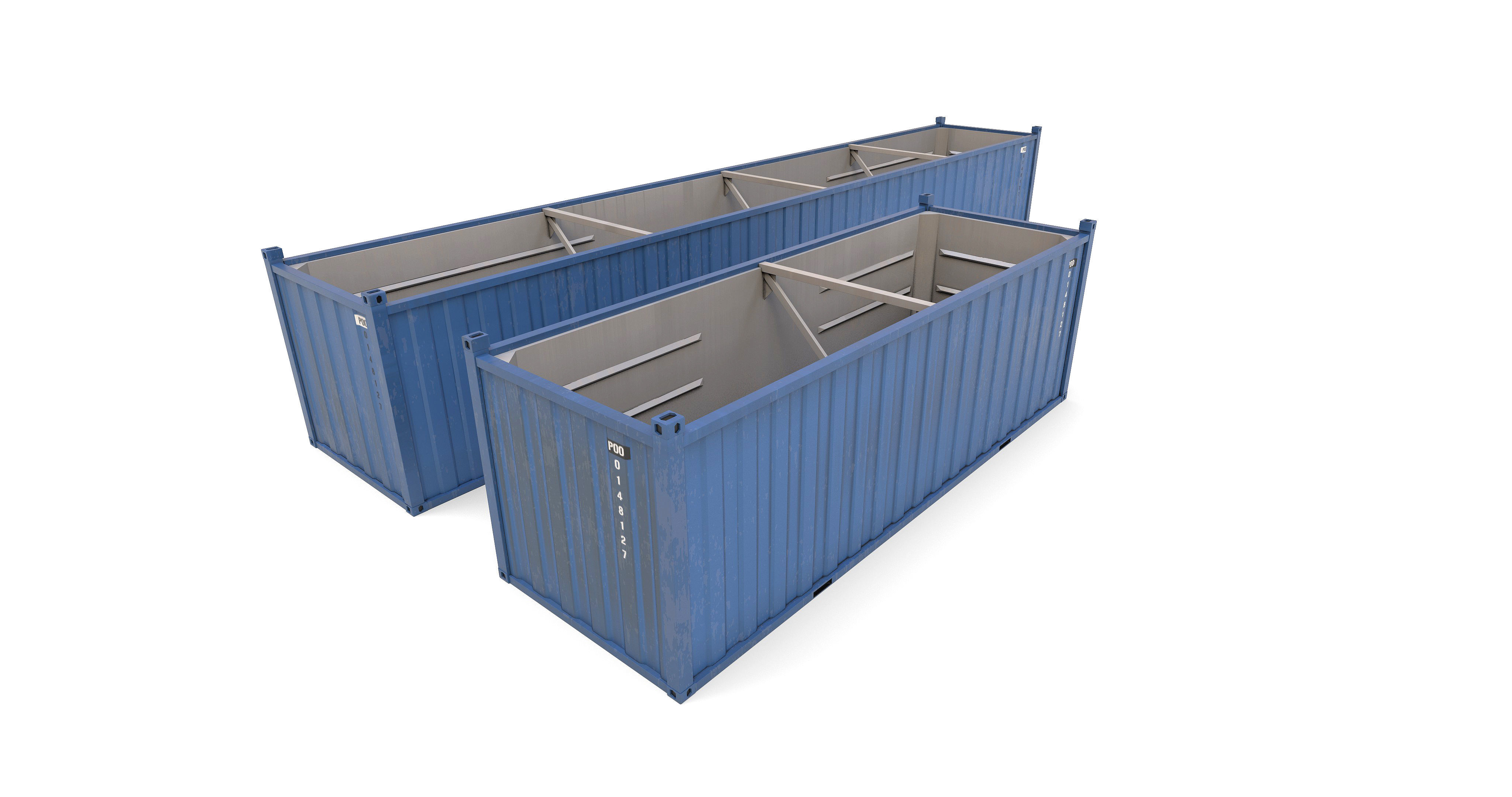 Open Top Containers 3D model_7