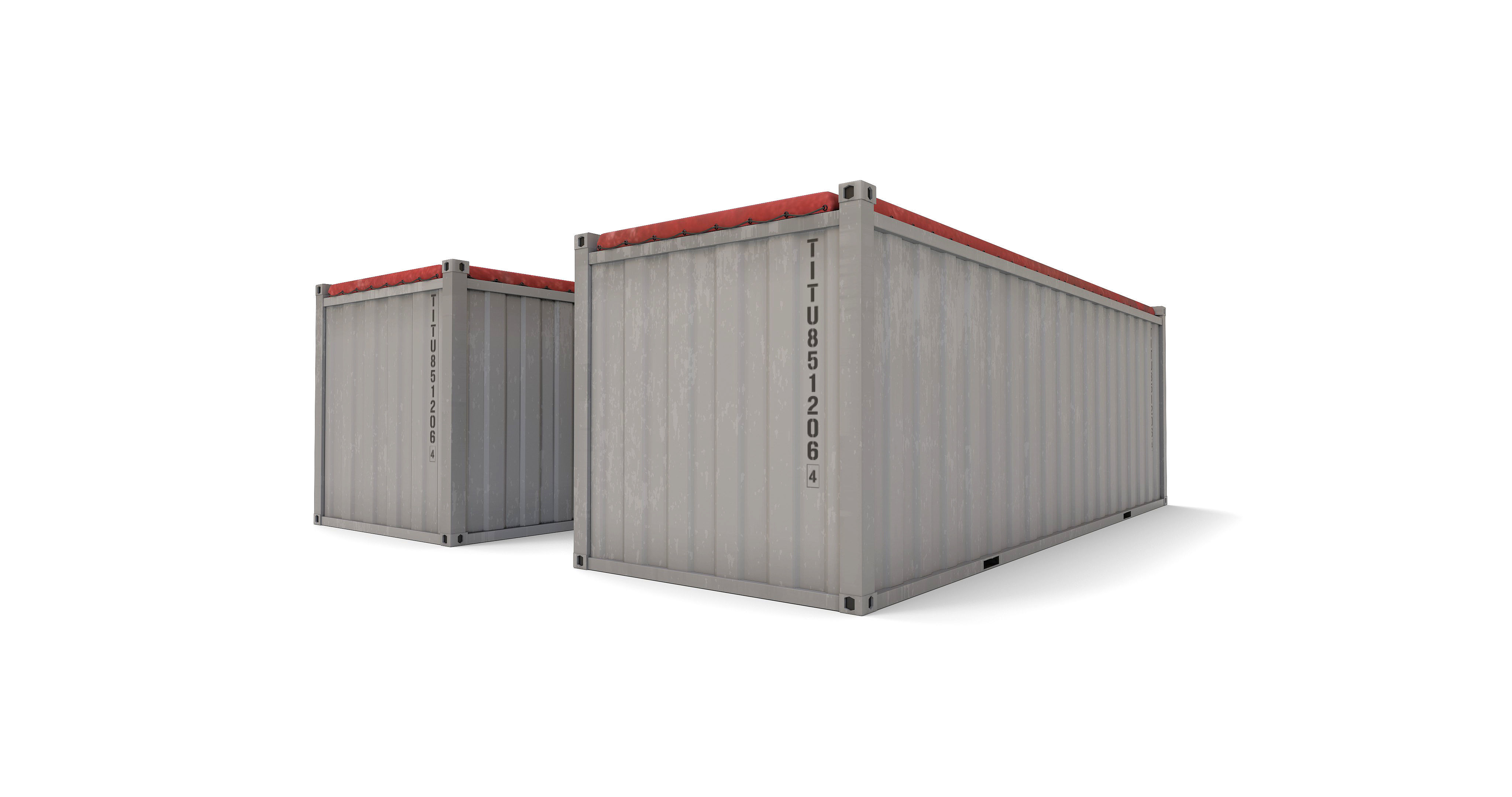 Open Top Containers 3D model_8