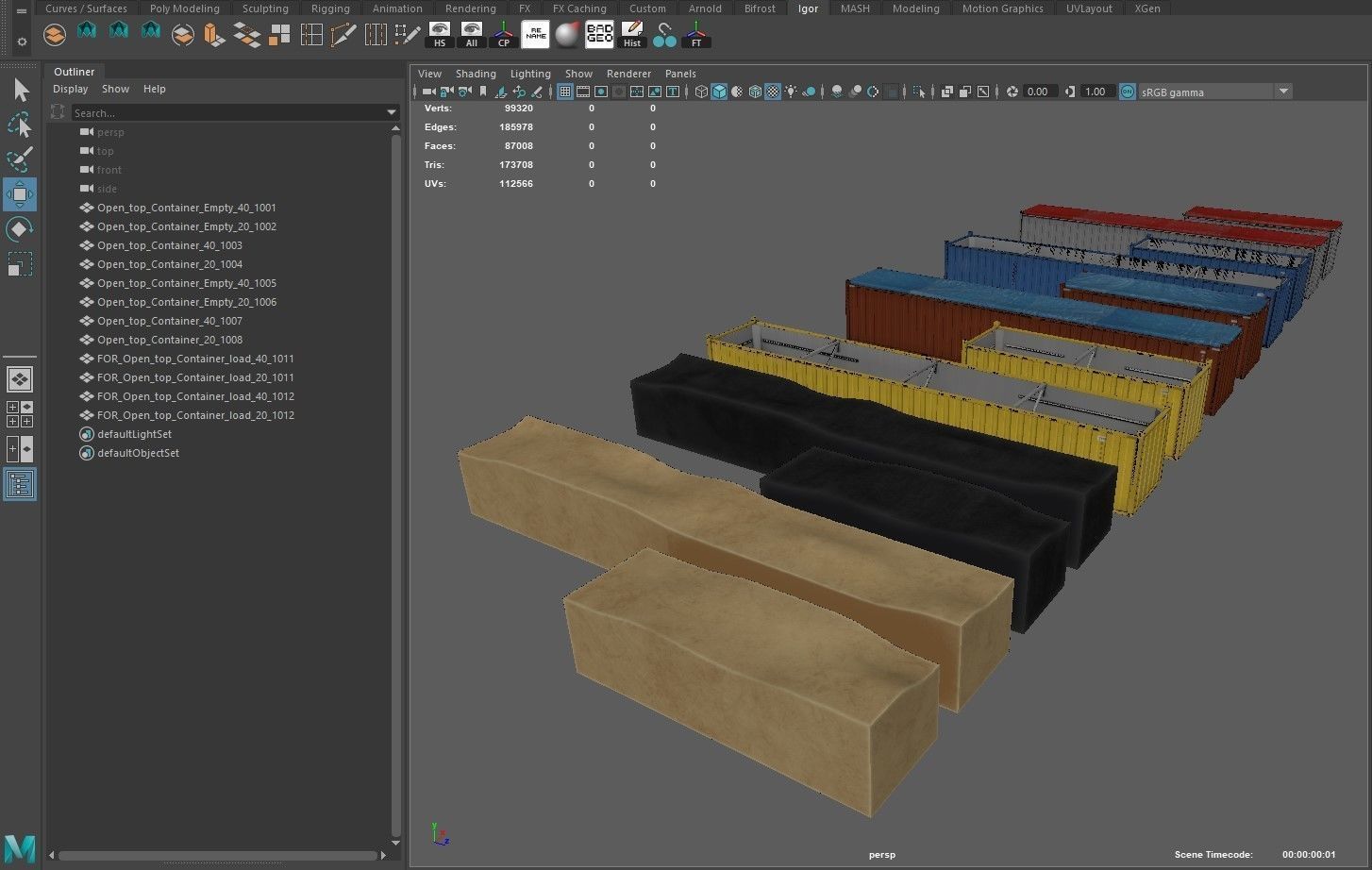 Open Top Containers 3D model_15