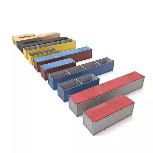 Open Top Containers 3D model