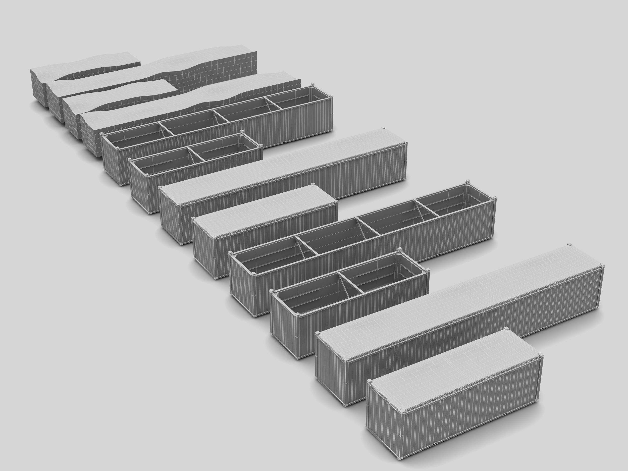Open Top Containers 3D model_10