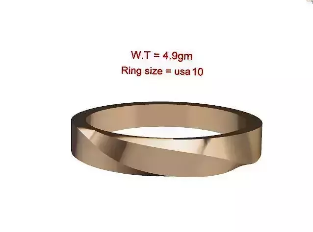 Curled Ring 3D print model