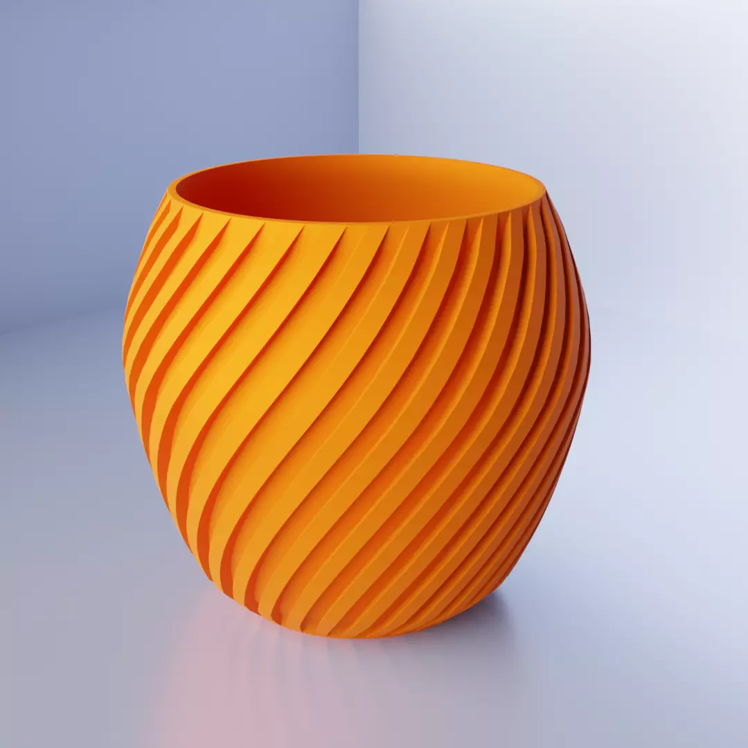 ELEGANT CURVED VASE - 3D PRINTABLE MODEL 3D print model_0