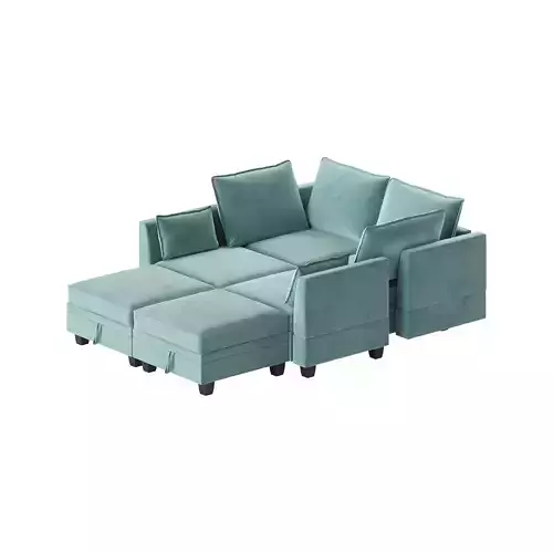 Sectional Sofa Convertible Sofa Bed 2 3D model