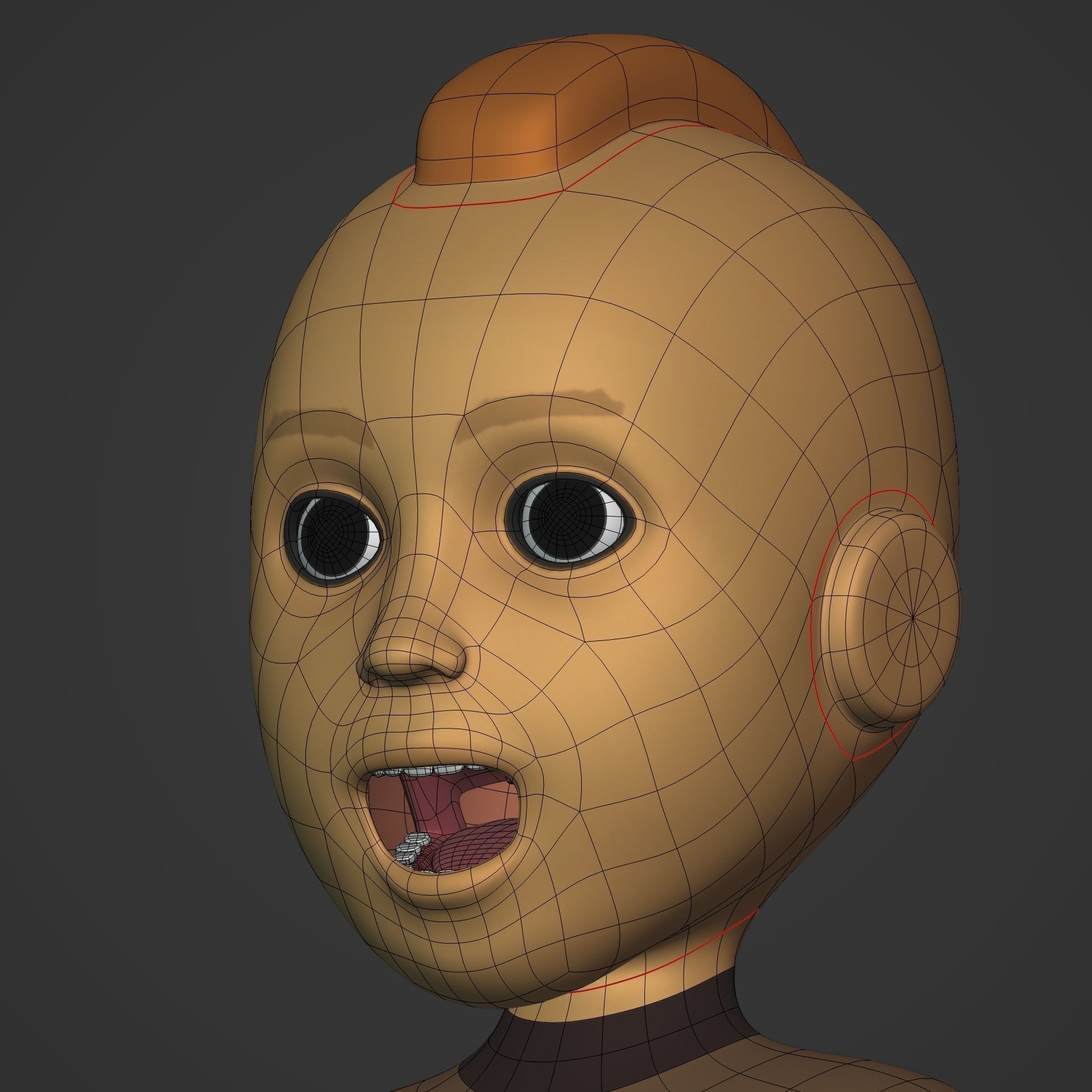 FK-IK Cartoon Rigged Character - Man - Boy - Alien - Monster Low-poly 3D model_10