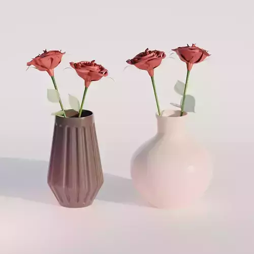 minimalistic flower vases for 3d printing