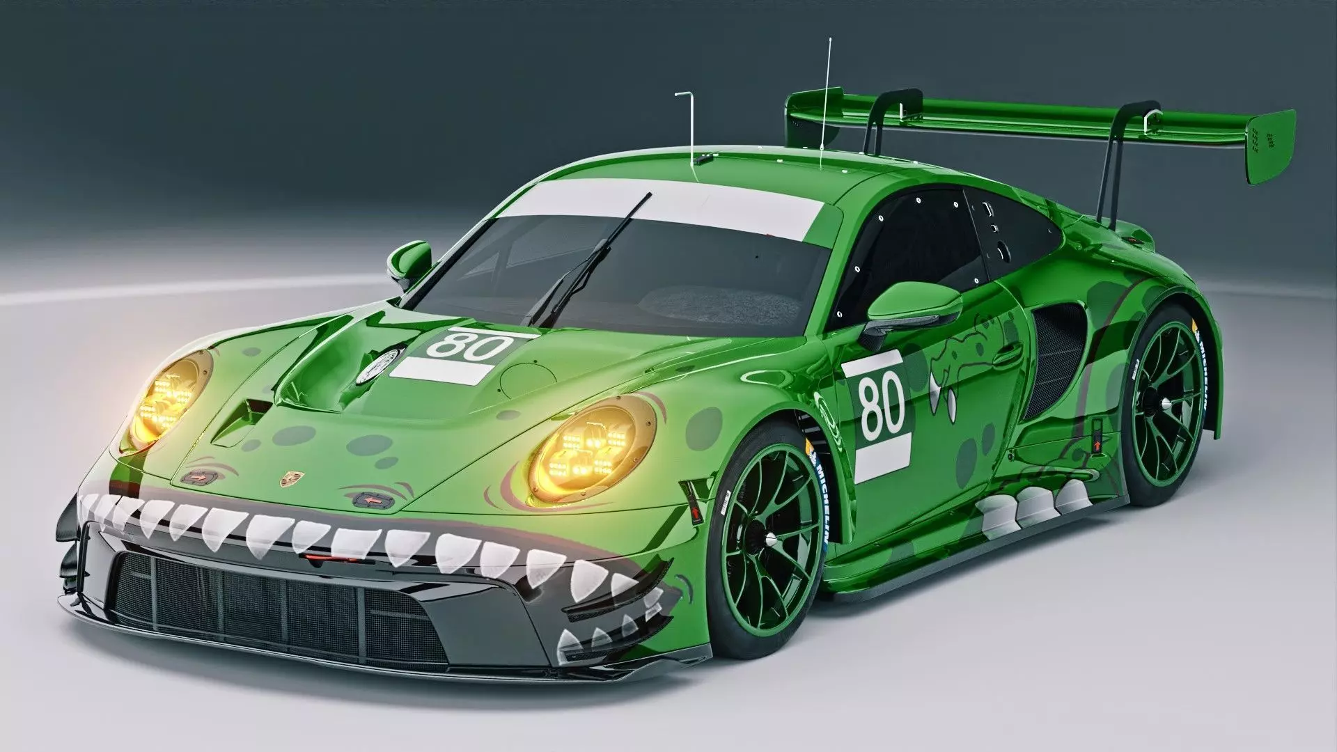 porsche 911 992 gt3 r Low-poly 3D model