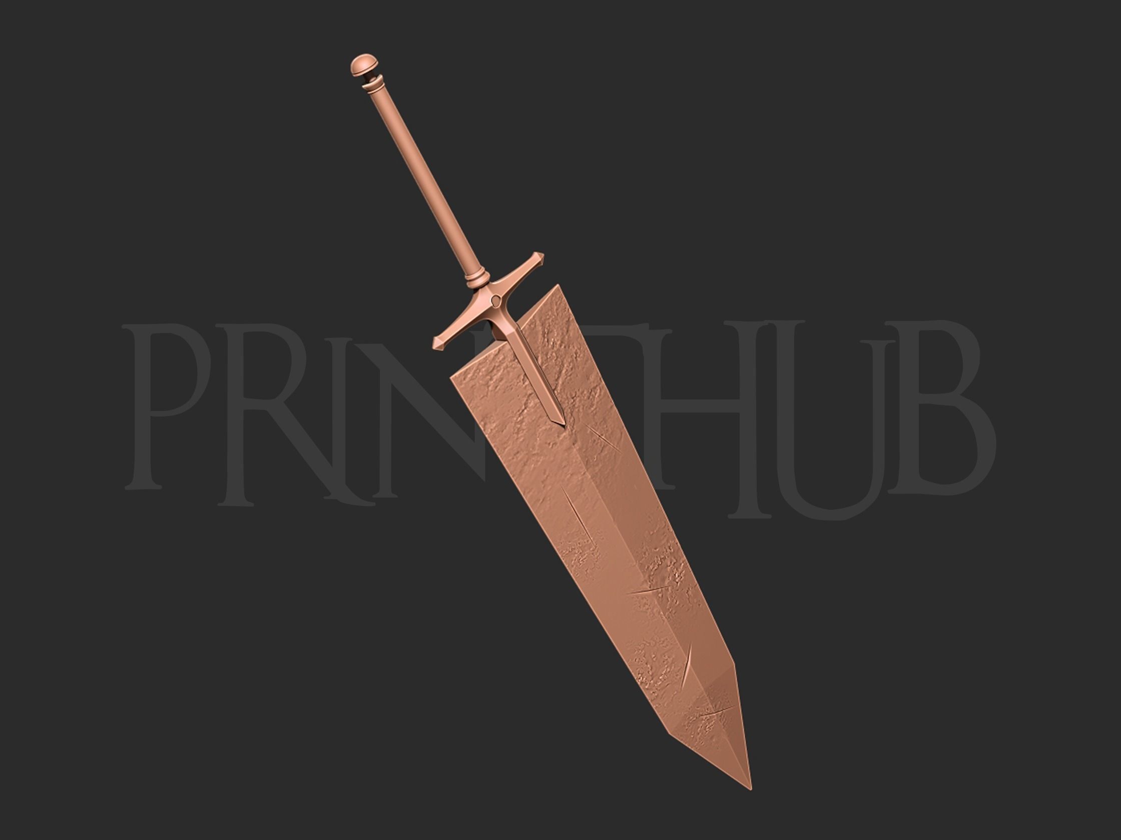 Asta Demon Slayer Sword - Black Clover Weapon 3D print model_1