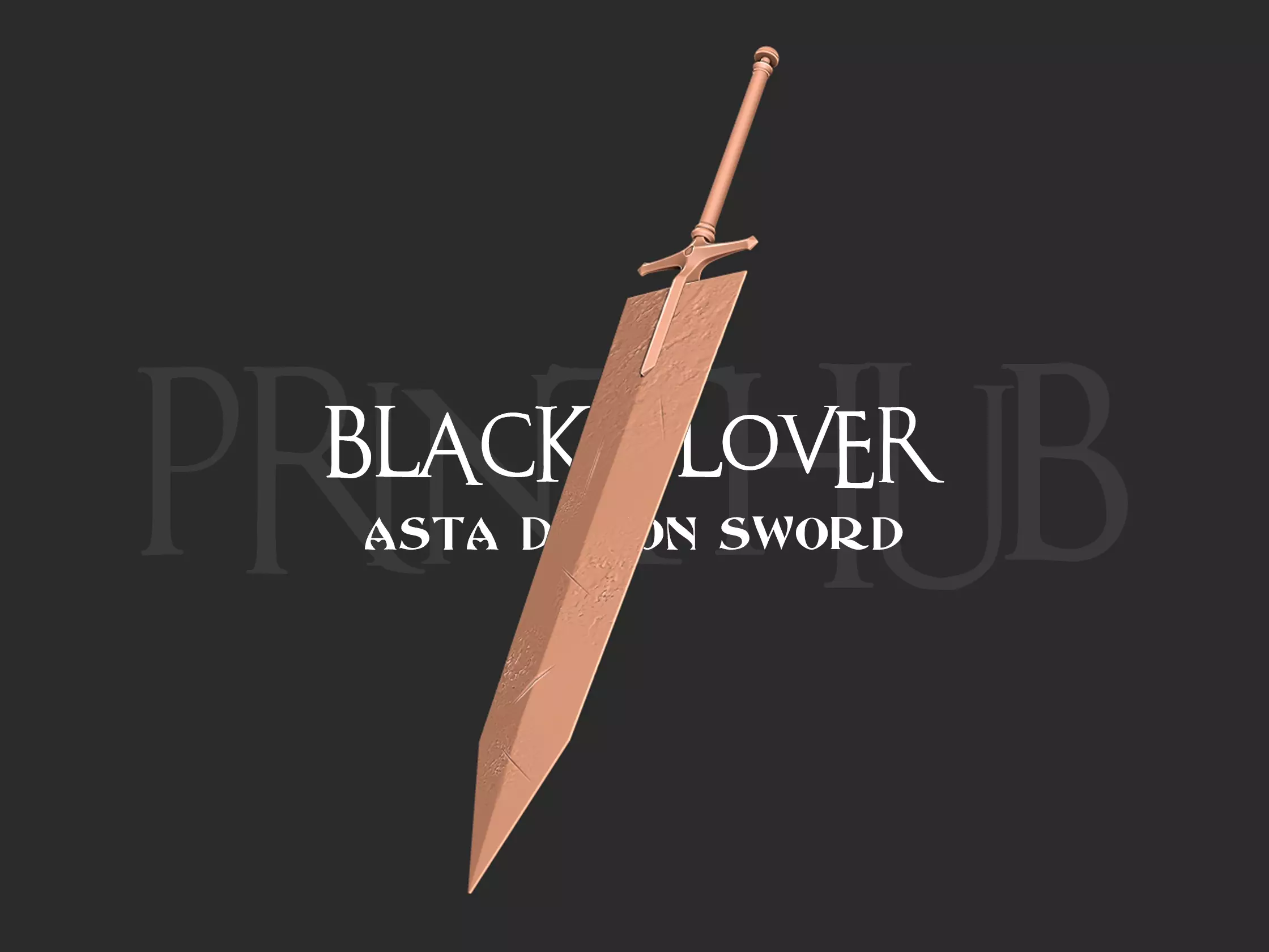 Asta Demon Slayer Sword - Black Clover Weapon 3D print model_0