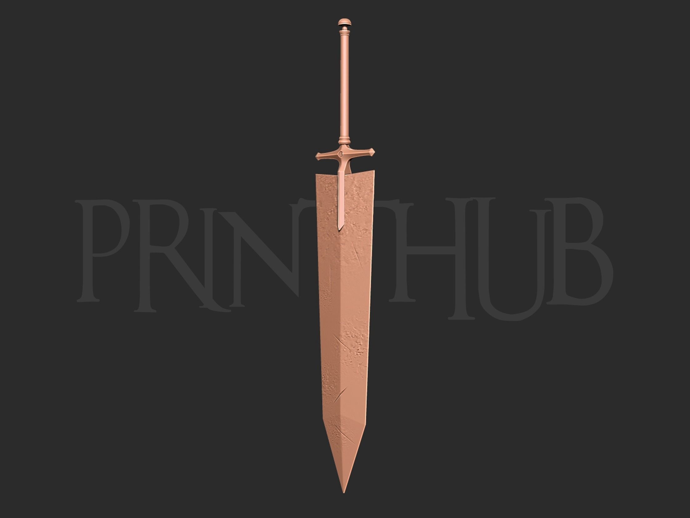 Asta Demon Slayer Sword - Black Clover Weapon 3D print model_6