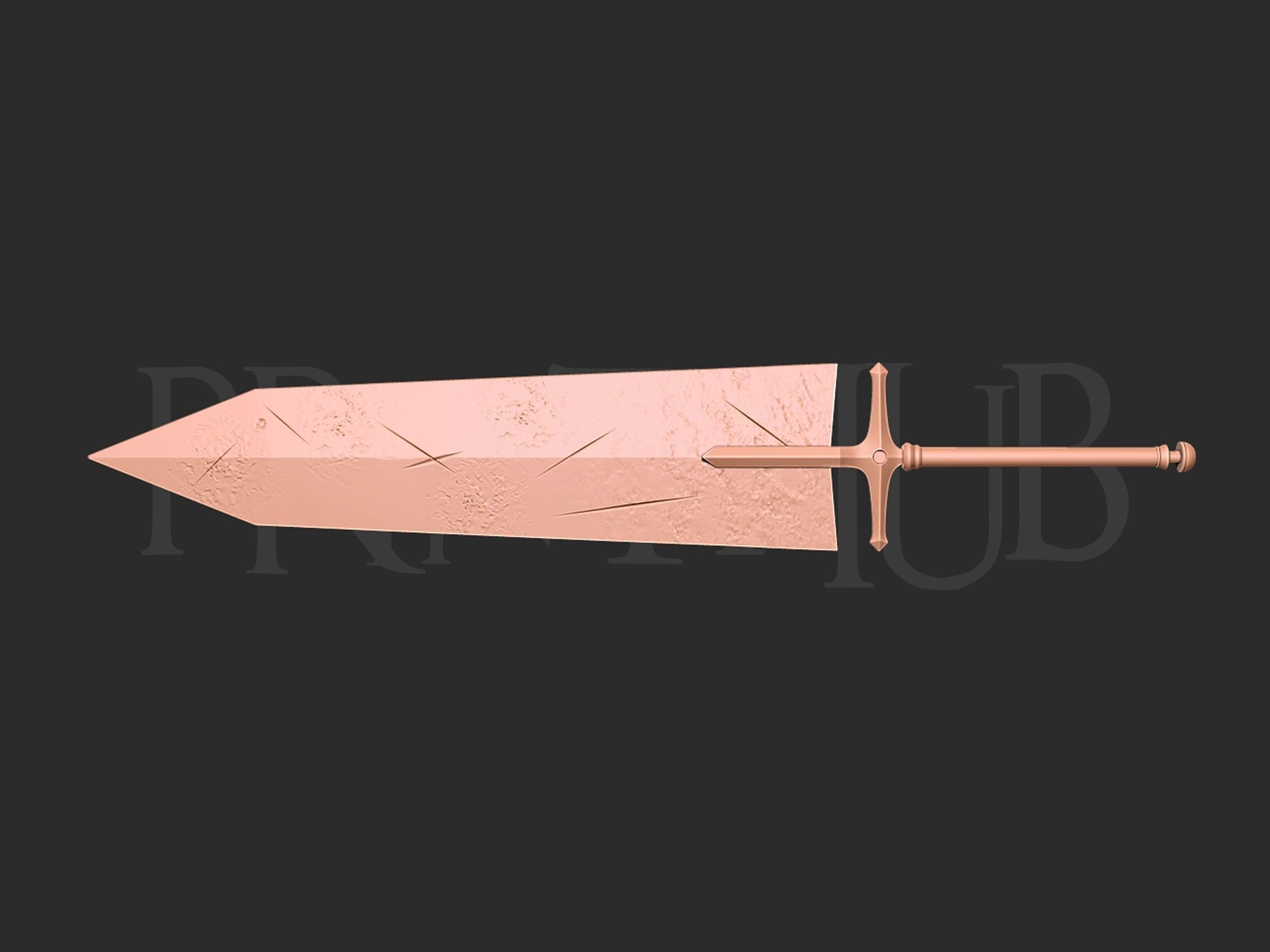 Asta Demon Slayer Sword - Black Clover Weapon 3D print model_2