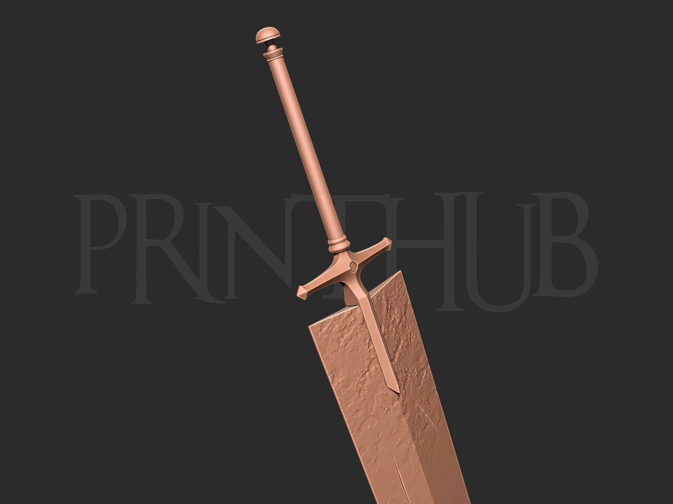 Asta Demon Slayer Sword - Black Clover Weapon 3D print model_3