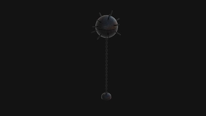Naval Mine Black Low-poly 3D model