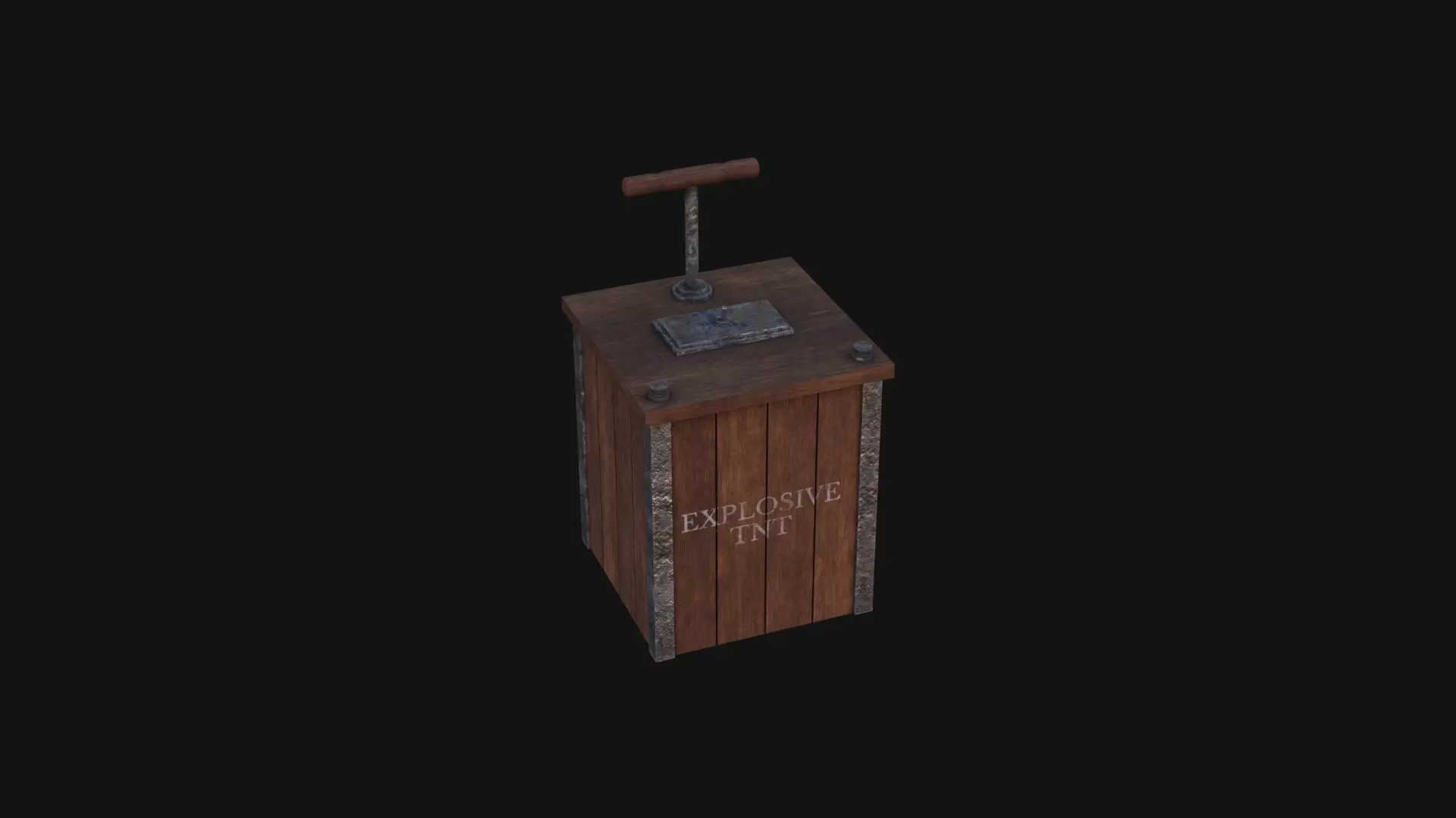 Dynamite Detonator Low-poly 3D model