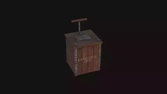 Dynamite Detonator Low-poly 3D model