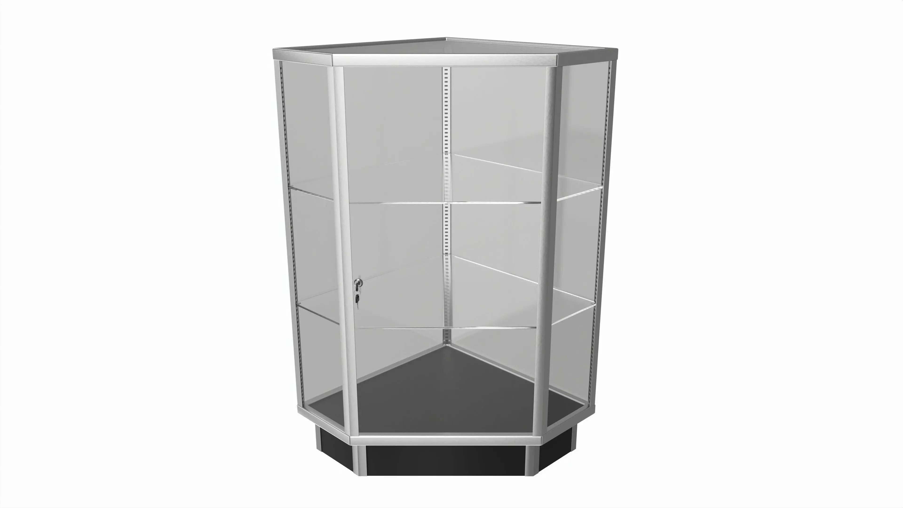 Store Corner Glass Showcase 3D model_0