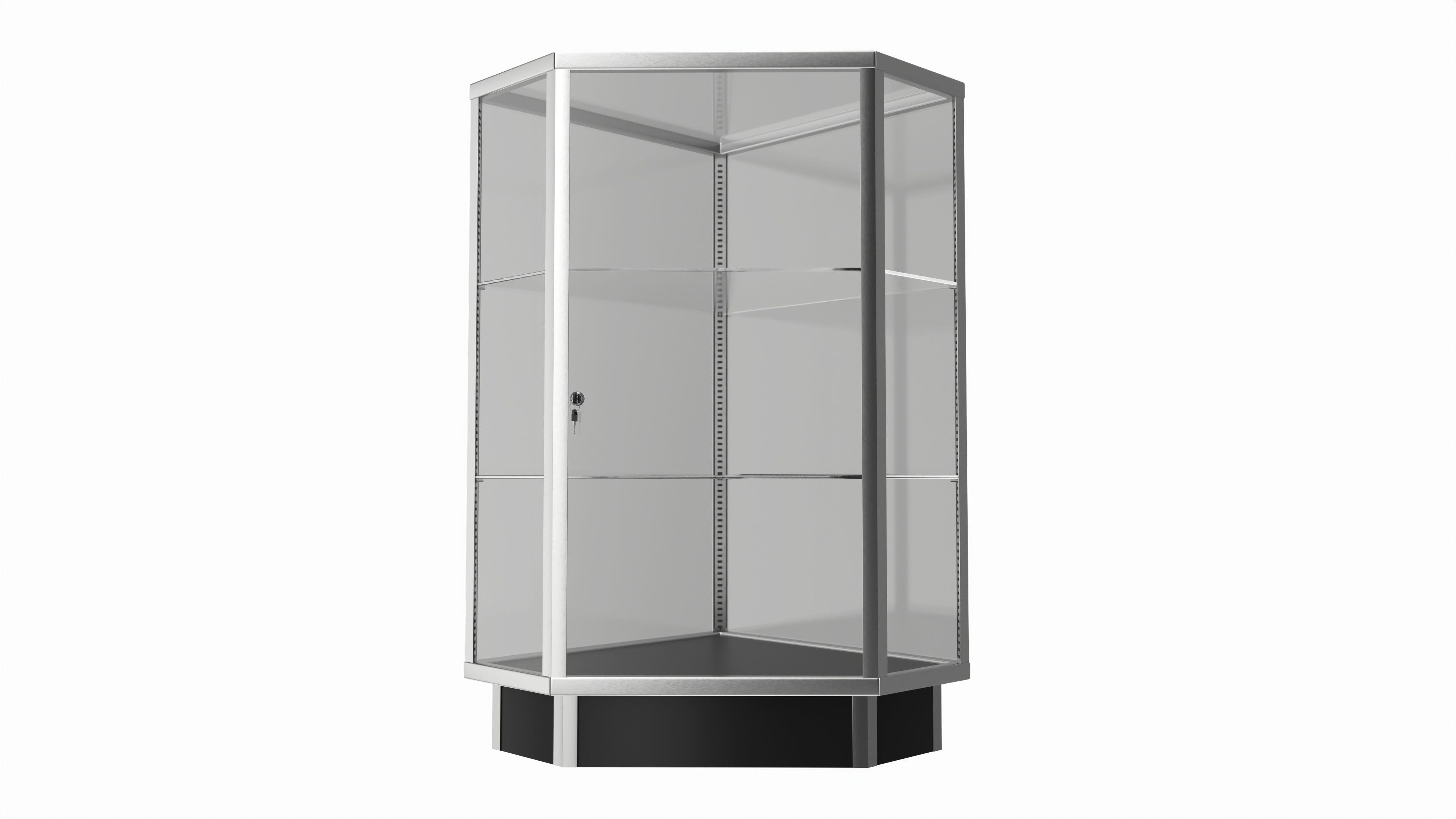Store Corner Glass Showcase 3D model_3