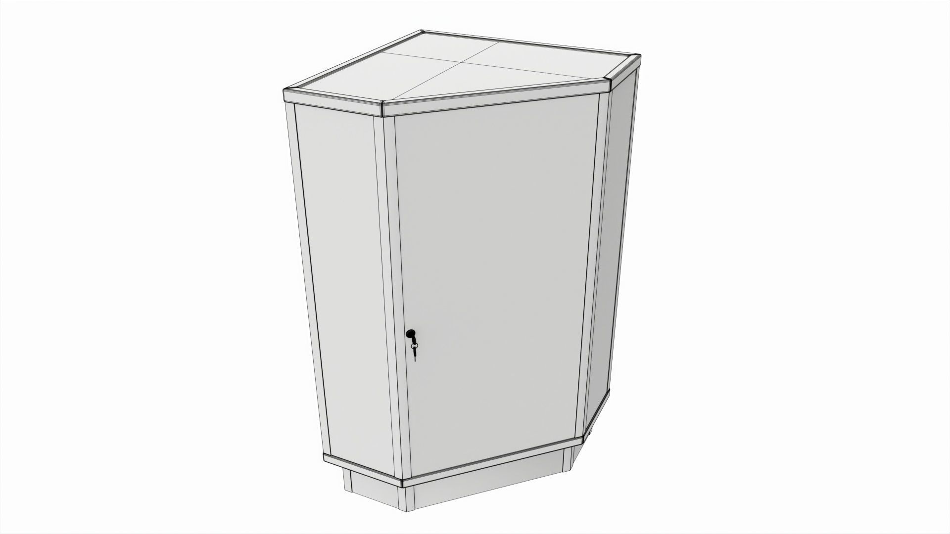 Store Corner Glass Showcase 3D model_5