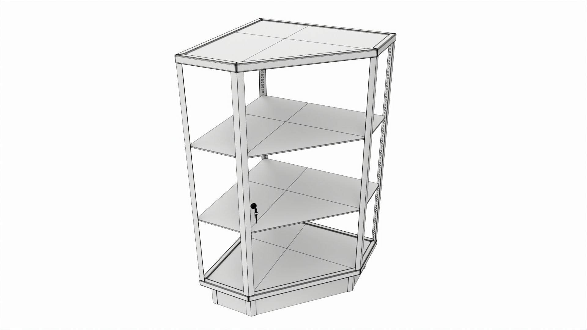 Store Corner Glass Showcase 3D model_6