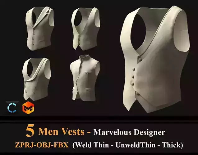 5 Men Vests