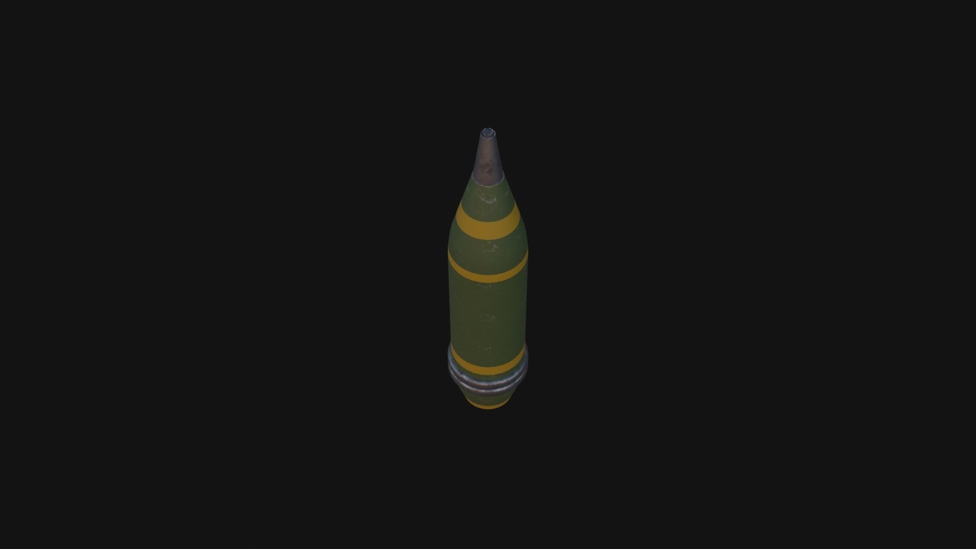Artillery Projectile Low-poly 3D model_3