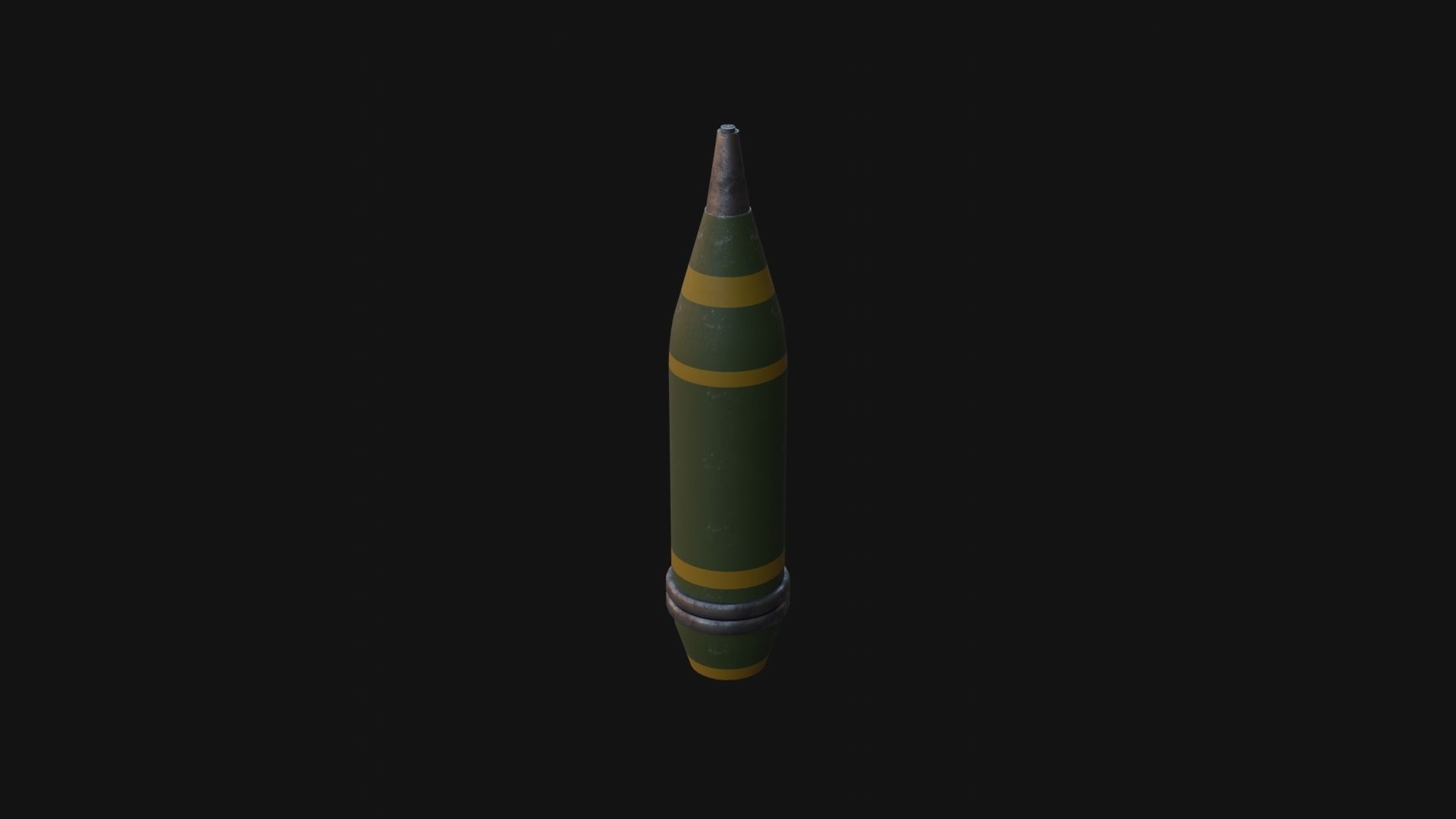Artillery Projectile Low-poly 3D model_2