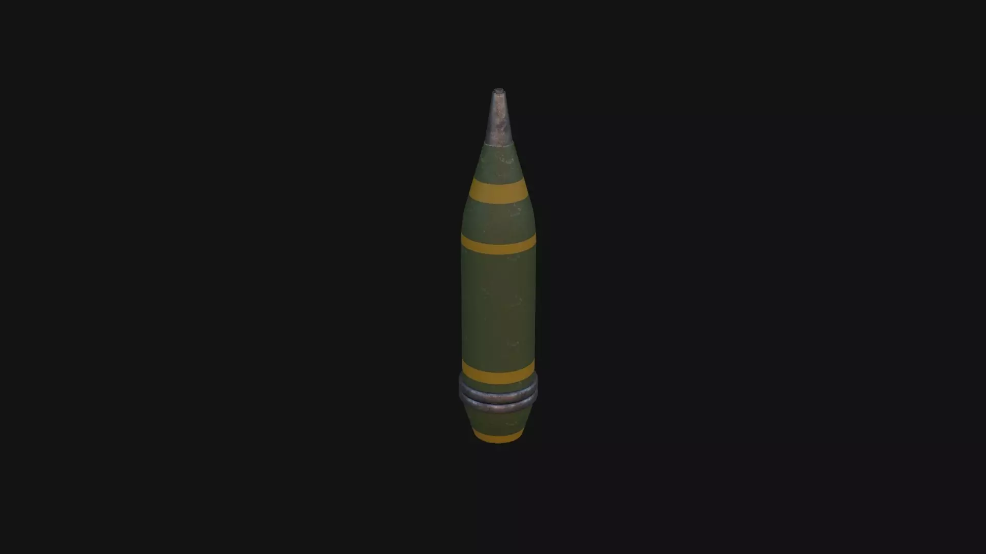 Artillery Projectile Low-poly 3D model_0