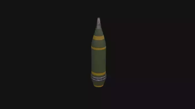 Artillery Projectile Low-poly 3D model