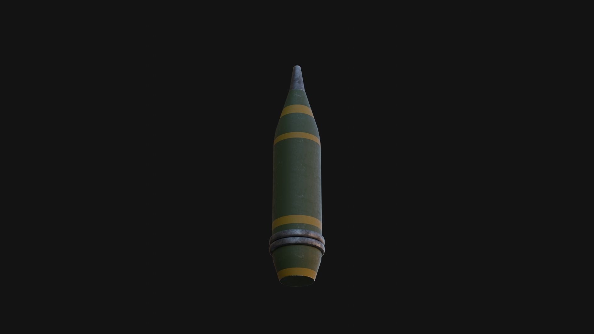 Artillery Projectile Low-poly 3D model_5