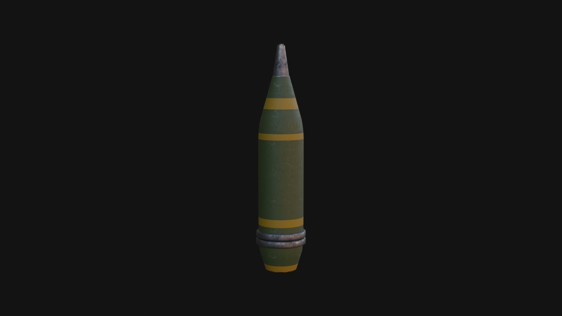 Artillery Projectile Low-poly 3D model_4