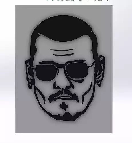 Iconic Silhouette- 3D Printable Johnny Depp Wall Art 3D print model
