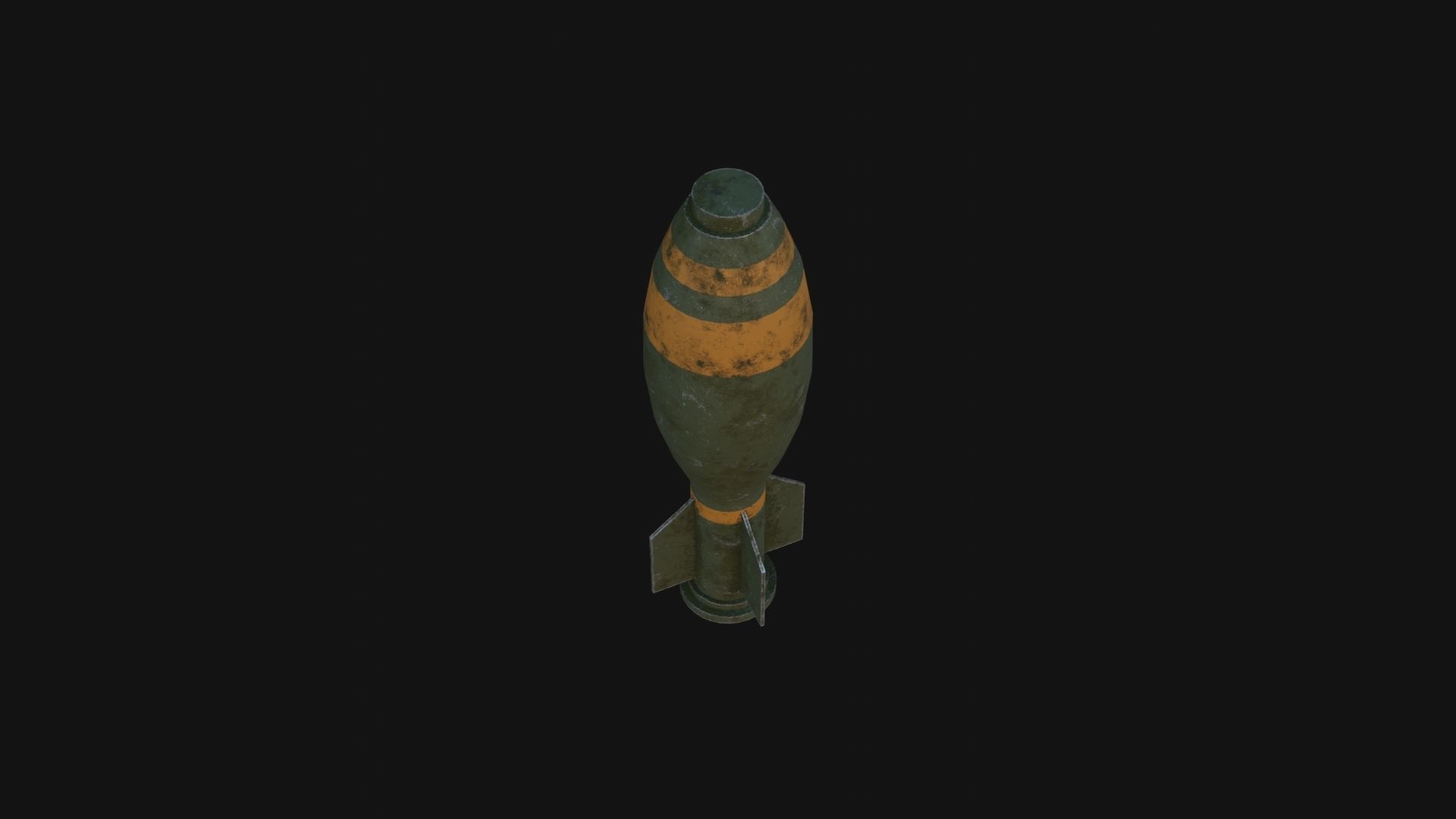Torpedo old bomb Low-poly 3D model_4