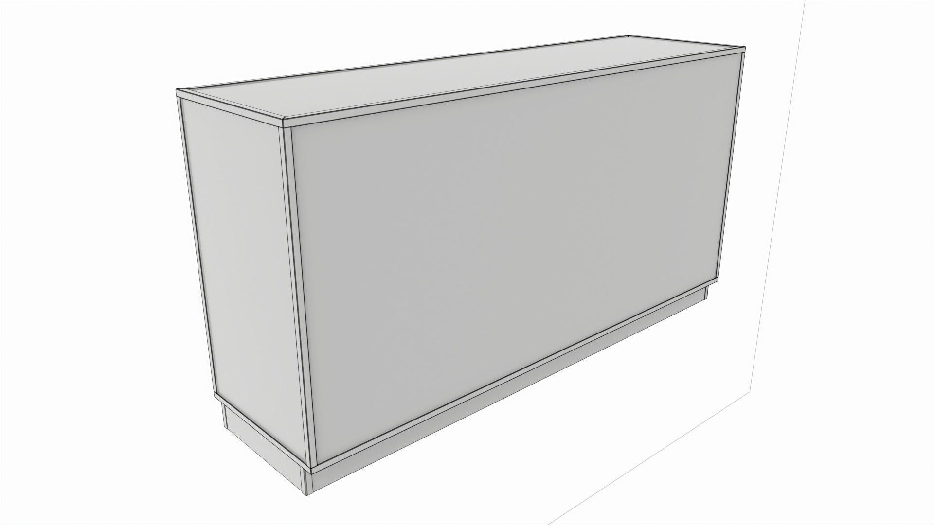 Store Glass Cabinet Showcase Large 3D model_6