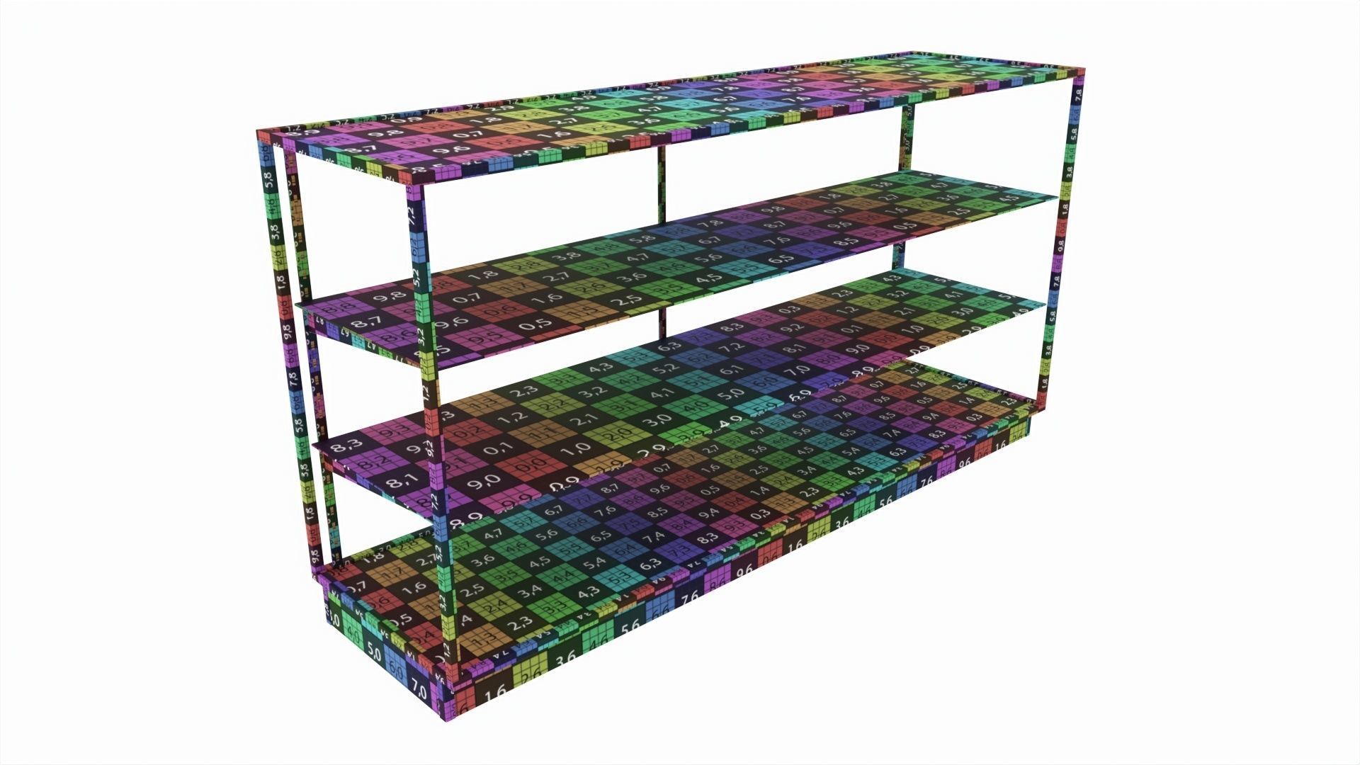 Store Glass Cabinet Showcase Large 3D model_8