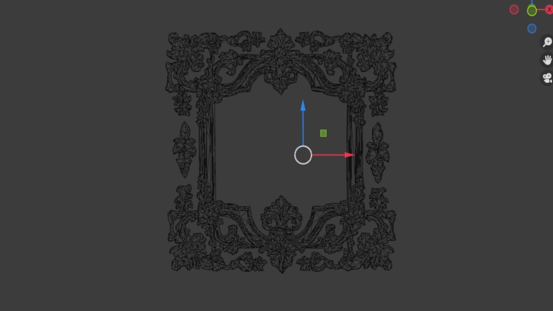 Plaster decorative frame ornament 14 3D model_6