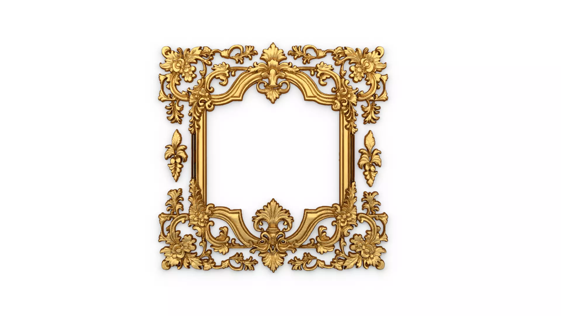 Plaster decorative frame ornament 14 3D model_0