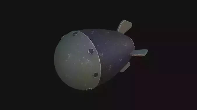 Nuclear Atom Bomb Low-poly 3D model