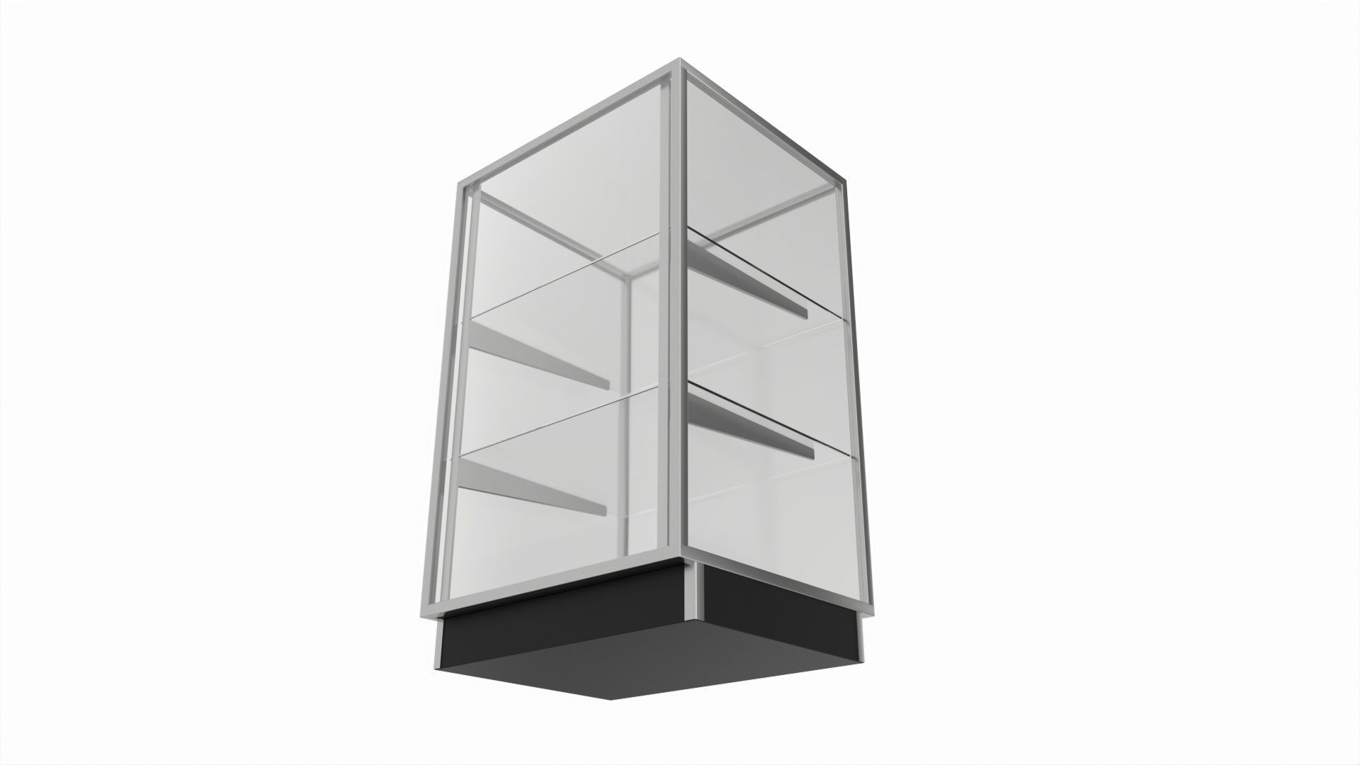Store Glass Shelf Showcase Low 3D model_4